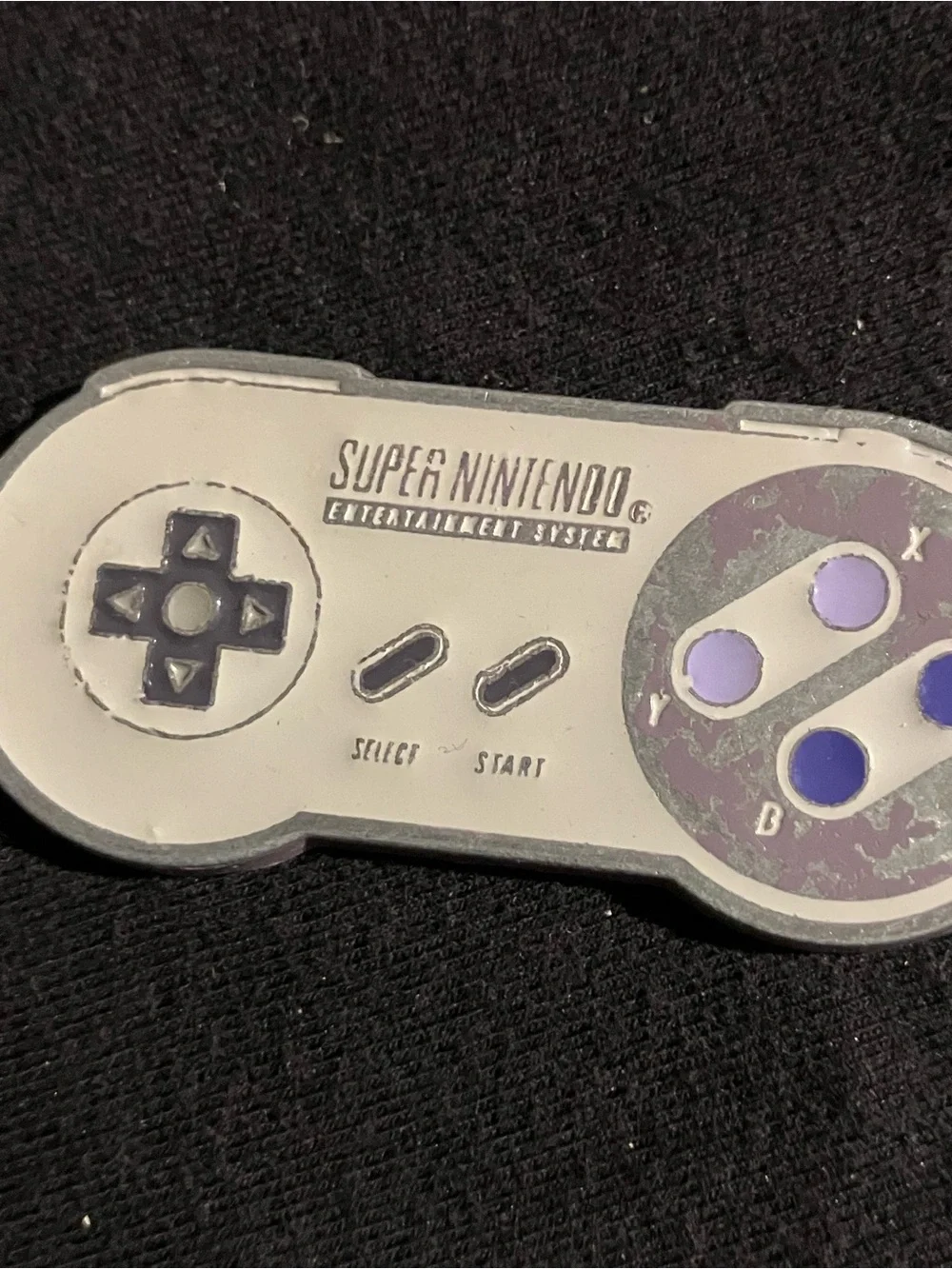 Nintendo Super Nintendo Controller Keychain Charm in Gray and Purple